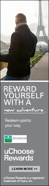 Reward yourself with a new adventure. Redeem points your way. Philo Exchange Bank. uChoose Rewards. Learn More. uChoose Rewards is a registered trademark of Fiserv, Inc.